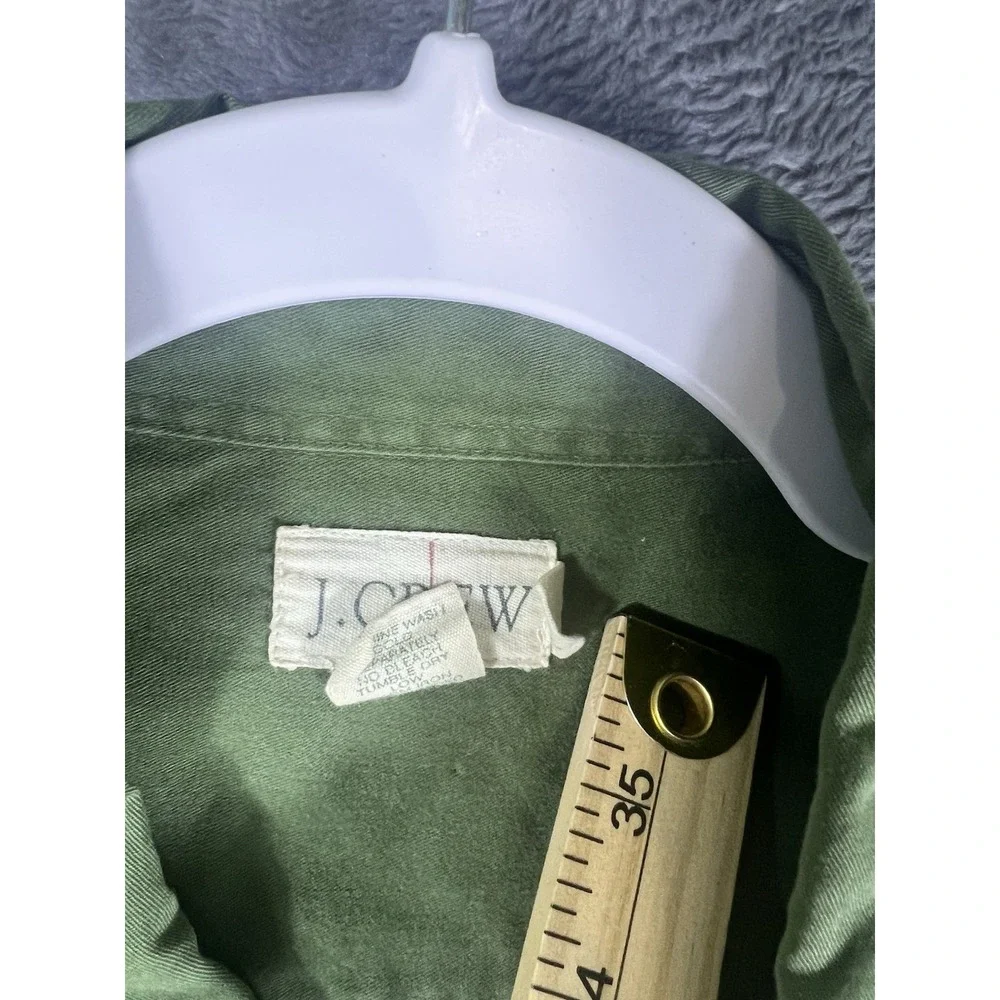 J.Crew Mens XXL Olive Green Long Sleeve Button Down Cotton Twill Shirt Pocket